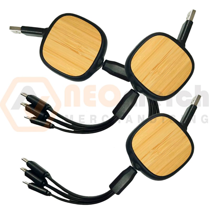 Cable Eco Retráctil Bambú
